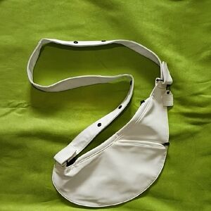 Sash, White Crossbody Bag